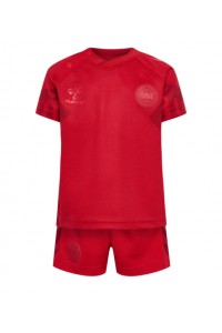 Denemarken Babytruitje Thuis tenue Kind WK 2022 Korte Mouw (+ Korte broeken)